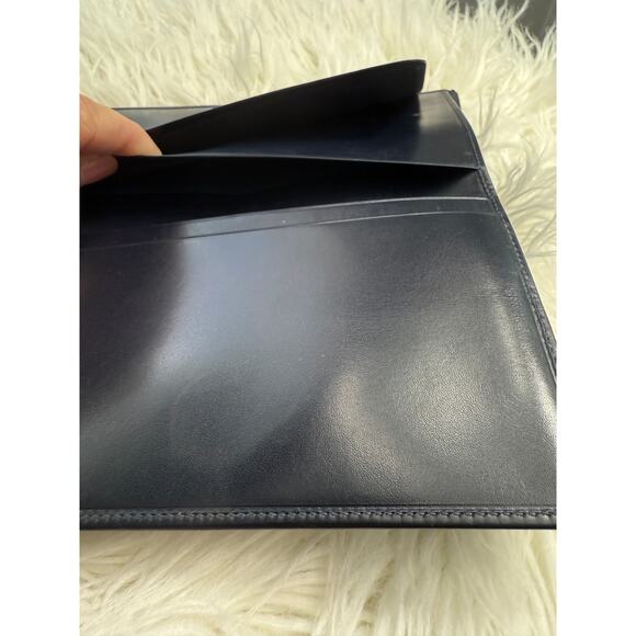 Gucci Blue Slim Wallet Checkbook Cover Slick Soft Leather Authentic Vintage| GUC - Picture 6 of 11